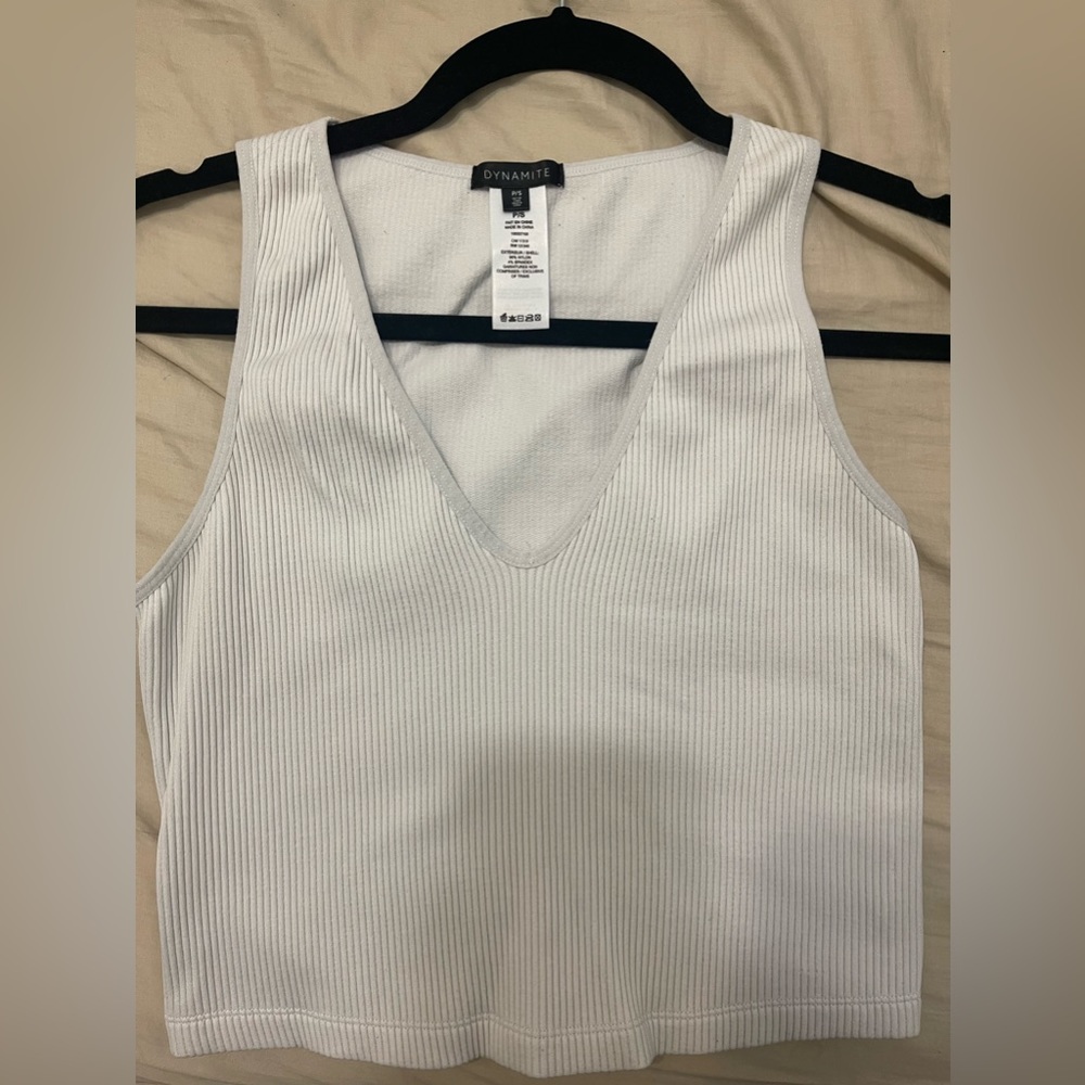 Cropped V neck top - Picture 1 of 2